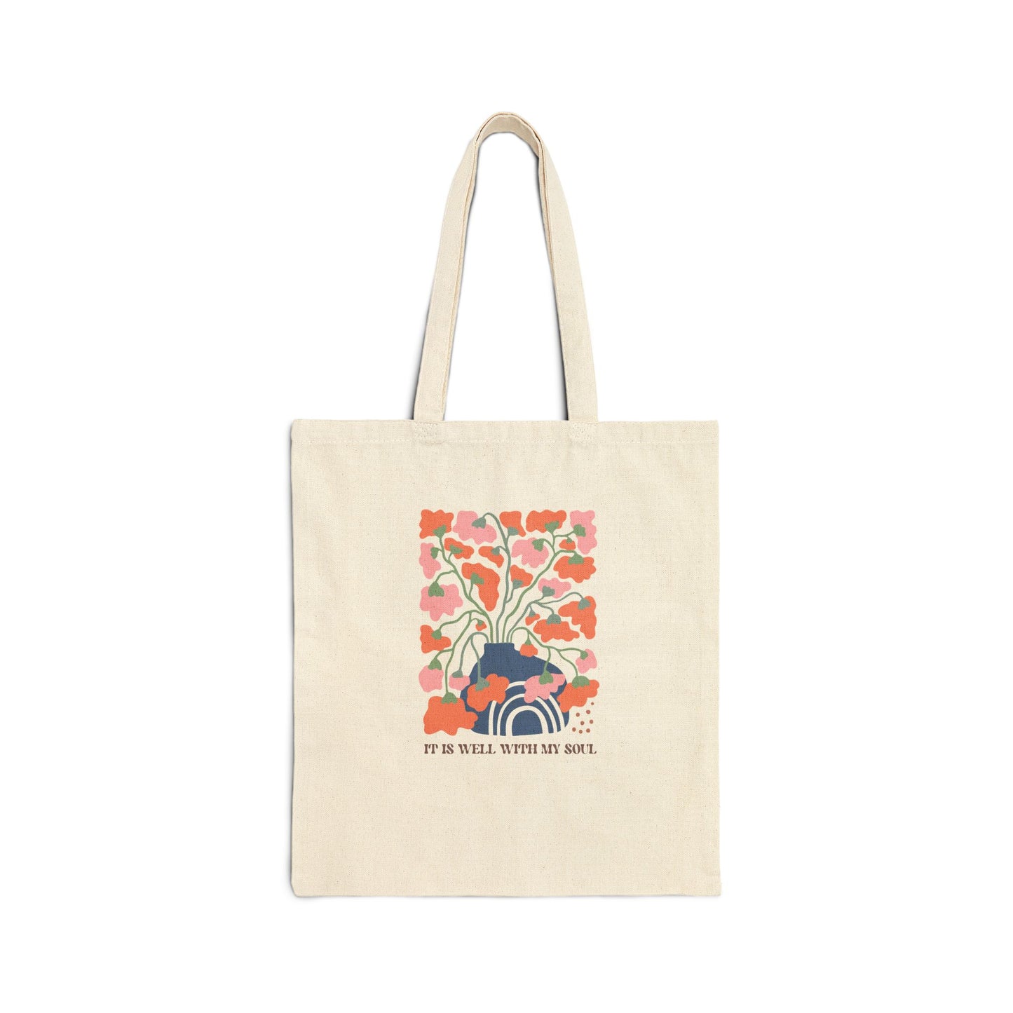 Cotton Canvas Tote Bag It is Well With My Soul