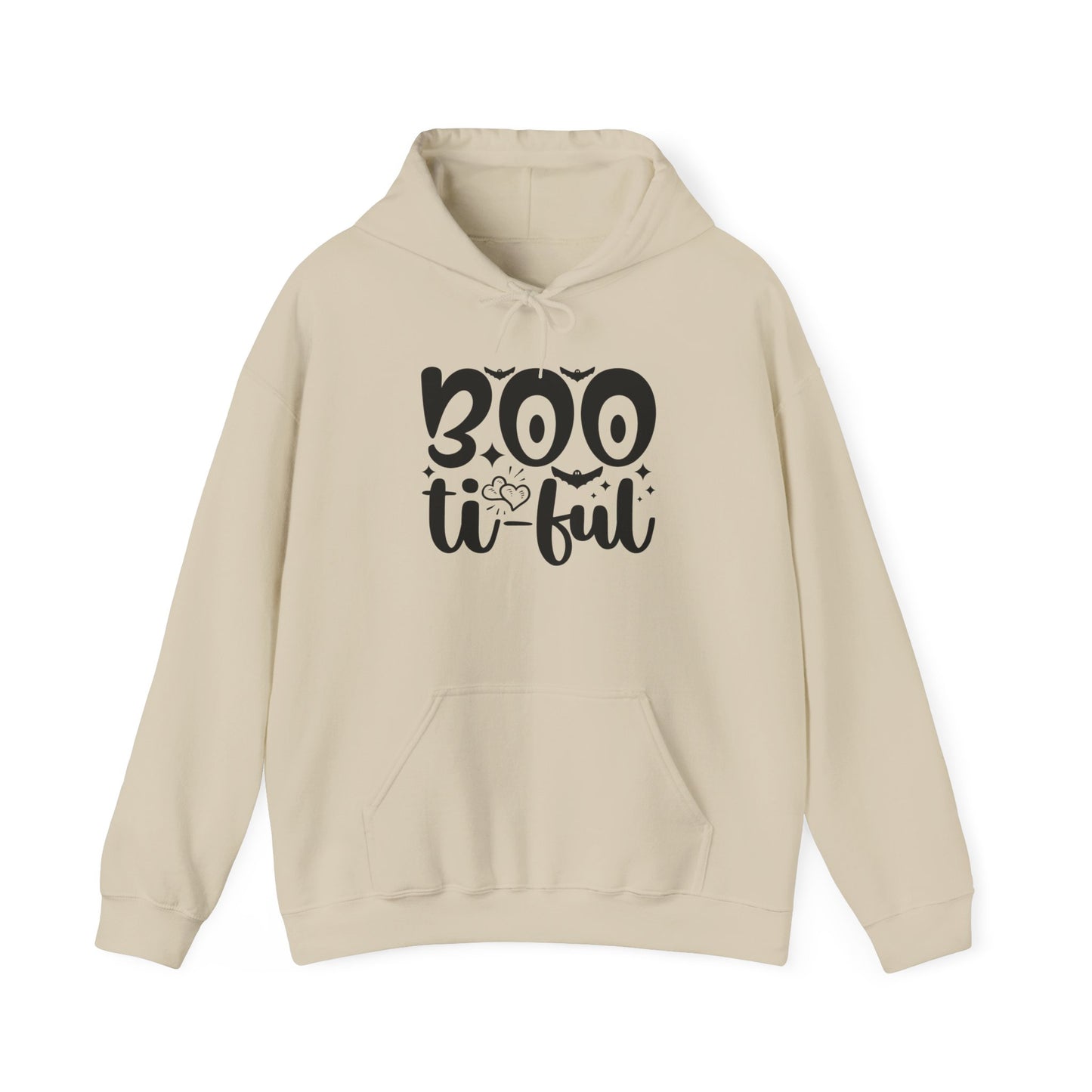 Boo-tiful Hoodie, Halloween Sweatshirt, Trick or Treat Gift, Cozy Fall Apparel, Spooky Season Clothing, Unisex Halloween Wear
