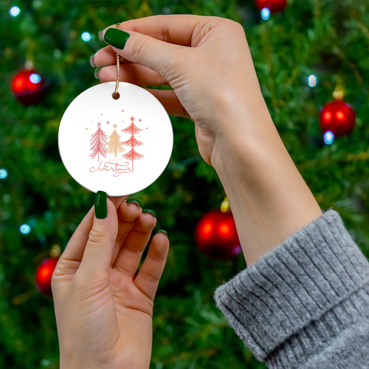 Ceramic Ornament, 4 Shapes