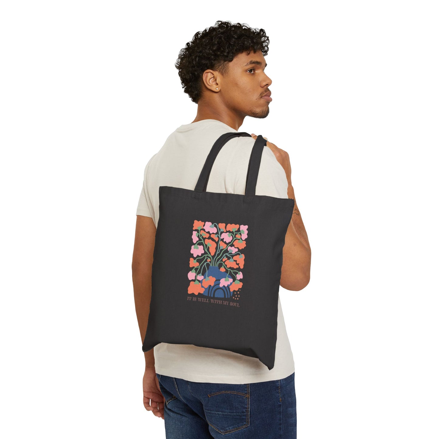 Cotton Canvas Tote Bag It is Well With My Soul