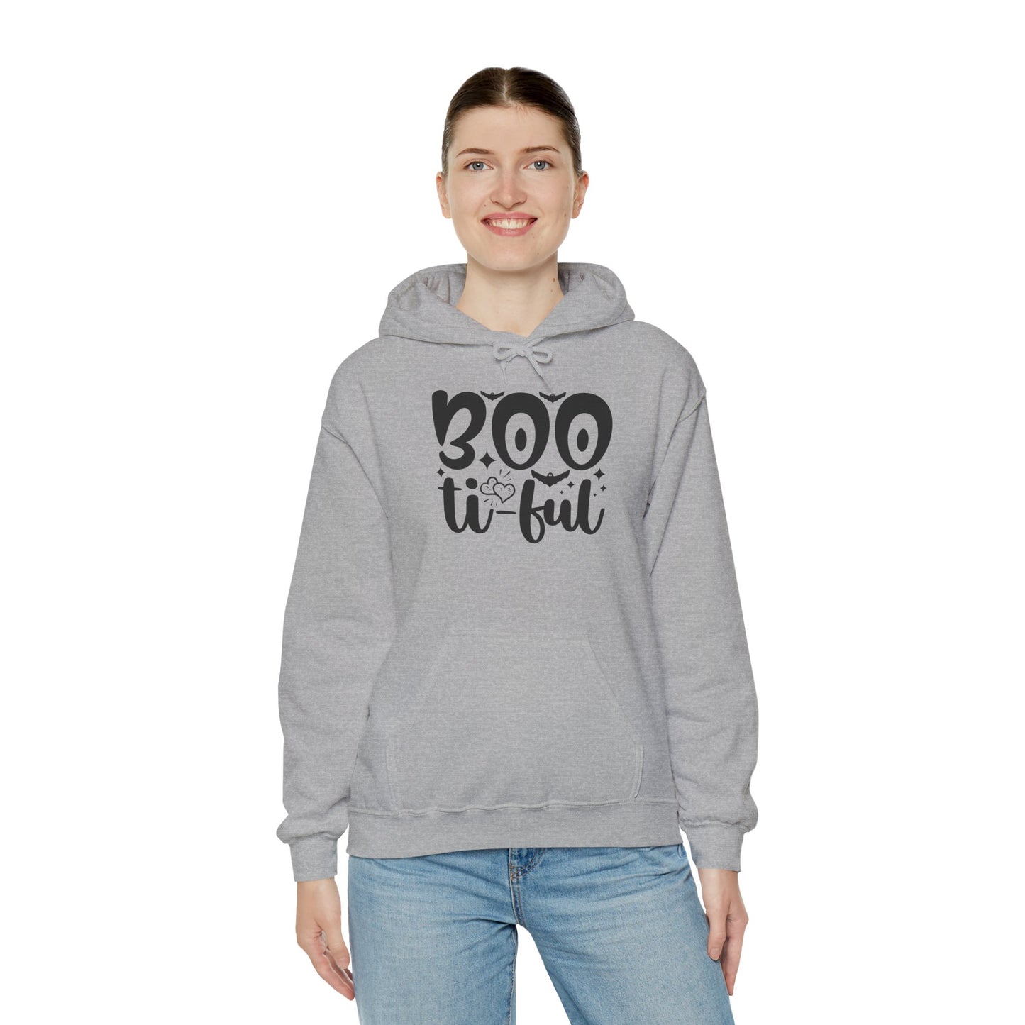 Boo-tiful Hoodie, Halloween Sweatshirt, Trick or Treat Gift, Cozy Fall Apparel, Spooky Season Clothing, Unisex Halloween Wear