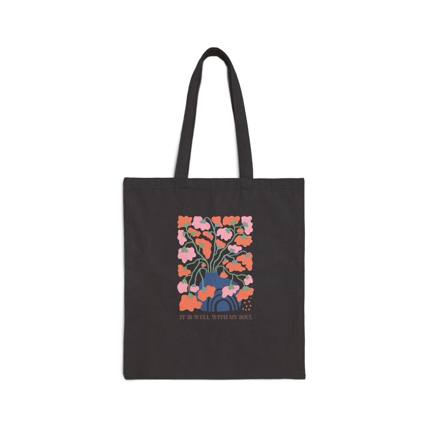 Cotton Canvas Tote Bag It is Well With My Soul