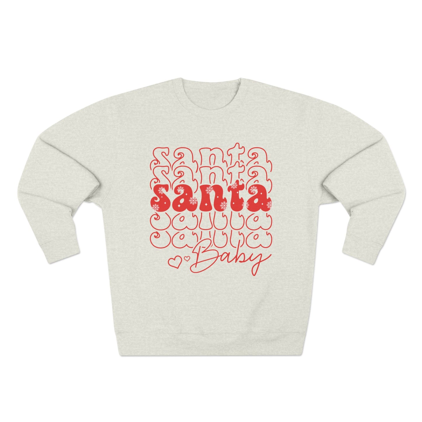 Santa Baby Crewneck Sweatshirt — Retro Red Holiday Graphic