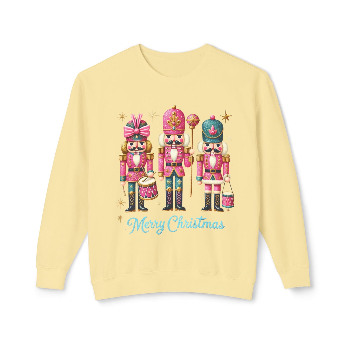 Pink Nutcracker Merry Christmas Sweatshirt — Festive Holiday Crewneck