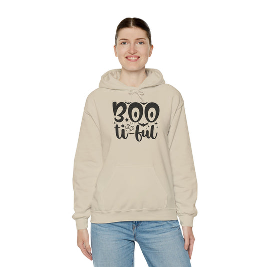 Boo-tiful Hoodie, Halloween Sweatshirt, Trick or Treat Gift, Cozy Fall Apparel, Spooky Season Clothing, Unisex Halloween Wear