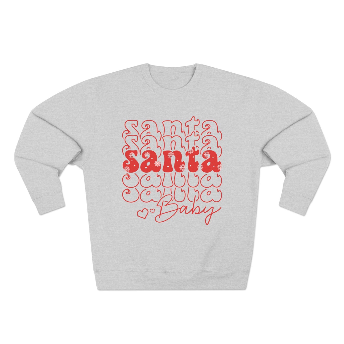 Santa Baby Crewneck Sweatshirt — Retro Red Holiday Graphic