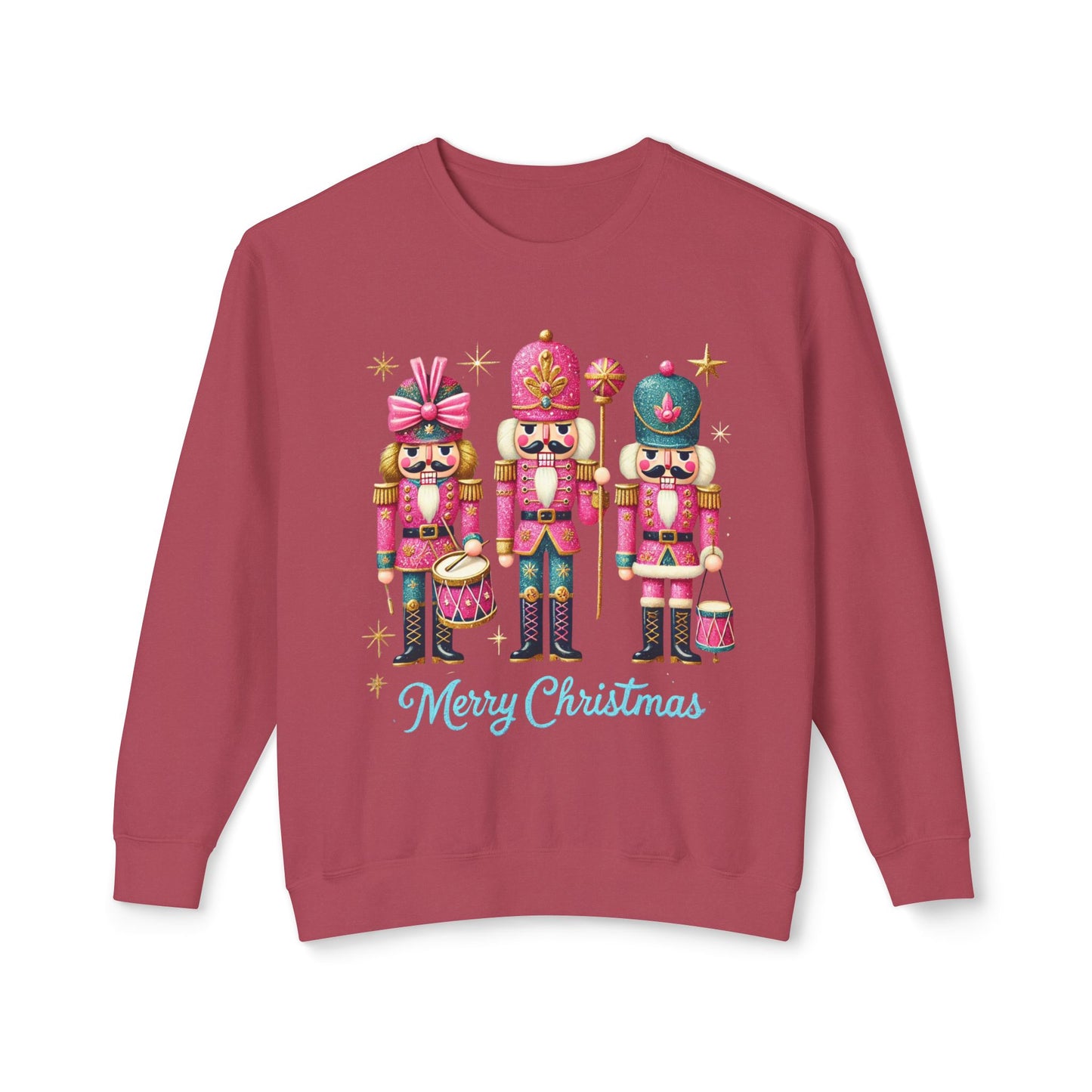 Pink Nutcracker Merry Christmas Sweatshirt — Festive Holiday Crewneck