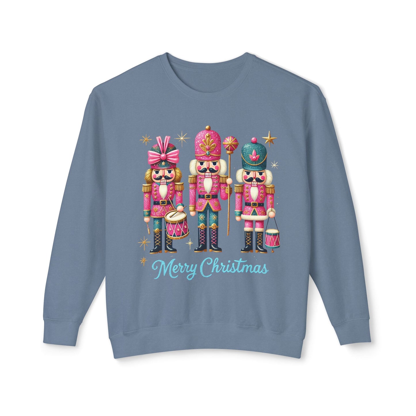Pink Nutcracker Merry Christmas Sweatshirt — Festive Holiday Crewneck
